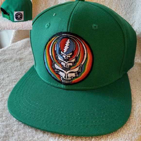 Grateful Dead Other - Grateful Dead hat, green Grateful Dead Stealie Flat brim